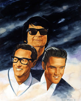 Buddy, Roy & Elvis impersonator poster